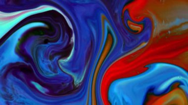 Soyut Organik Hipnotik Mürekkep Renkli Boya Yayılır