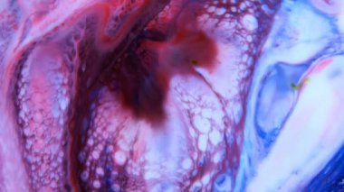 Soyut Organik Hipnotik Mürekkep Renkli Boya Yayılır