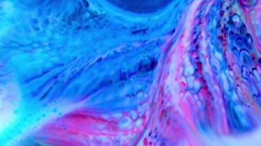 Soyut Organik Hipnotik Mürekkep Renkli Boya Yayılır