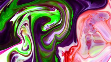 Soyut Organik Hipnotik Mürekkep Renkli Boya Yayılır