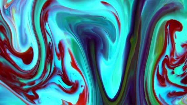 Abstract Organische Hypnotische Inkt Kleurrijke Verf Spreads — Stockvideo