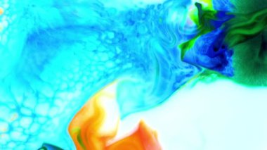 Soyut Organik Hipnotik Mürekkep Renkli Boya Yayılır