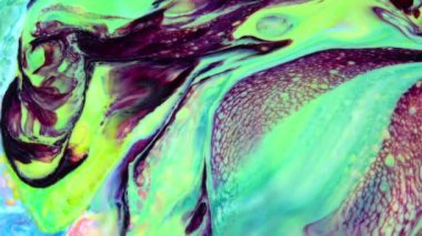 Soyut Organik Hipnotik Mürekkep Renkli Boya Yayılır