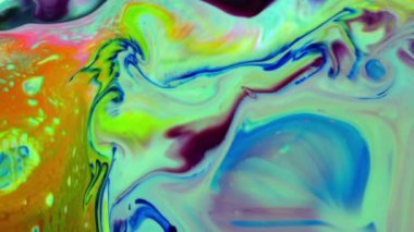 Soyut Organik Hipnotik Mürekkep Renkli Boya Yayılır