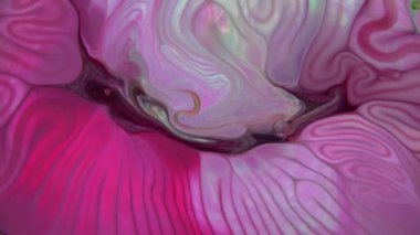 Soyut Renkli Sıvı Boya Akan Arkaplan Dokusunun Yakın Çekimi.