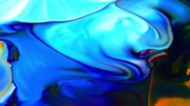 Soyut Renkli Sıvı Boya Akan Arkaplan Dokusunun Yakın Çekimi.