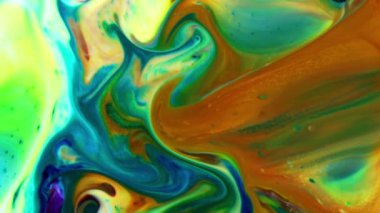 Soyut Renkli Ters Boya Patlaması Yayılma ve Doku.