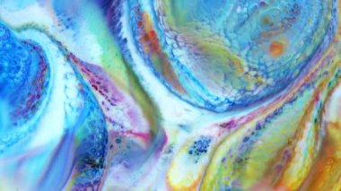 Akışkan Boyama Soyut Doku Yoğun Renkli Galaktik Canlı Renkler Doku Biçimi.