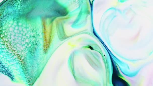 Fluid Painting Abstrakte Textur Intensive Bunte Mischung Galaktischer Lebendiger Farben — Stockvideo