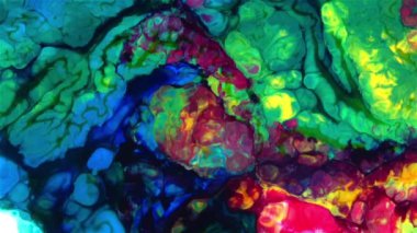 Akışkan Boyama Soyut Doku Yoğun Renkli Galaktik Canlı Renkler Doku Biçimi.