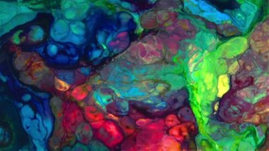 Akışkan Boyama Soyut Doku Yoğun Renkli Galaktik Canlı Renkler Doku Biçimi.