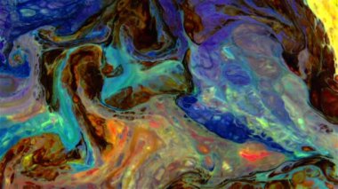 Akışkan Boyama Soyut Doku Yoğun Renkli Galaktik Canlı Renkler Doku Biçimi.