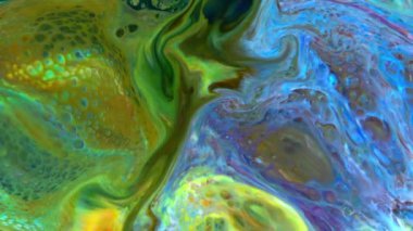 Akışkan Boyama Soyut Doku Yoğun Renkli Galaktik Canlı Renkler Doku Biçimi.