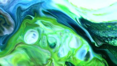 Soyut Renkli Sıvı Boya Akan Arkaplan Dokusunun Yakın Çekimi.