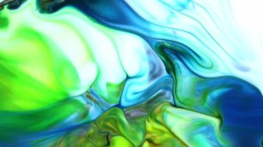 Soyut Renkli Sıvı Boya Akan Arkaplan Dokusunun Yakın Çekimi.