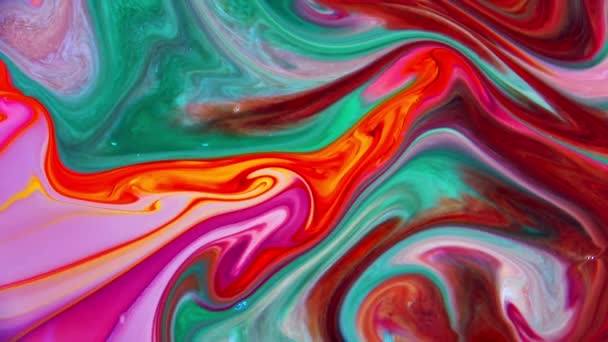 Абстрактные Цветные Галактические Сакральные Жидкие Волны Текстурные Фон — стоковое видео
