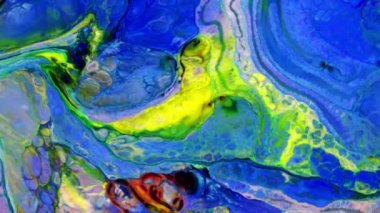 Akışkan Boyama Soyut Doku Yoğun Renkli Galaktik Canlı Renkler Doku Biçimi.