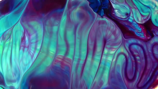 Fluid Maalaus Abstrakti Rakenne Intensiivinen Värikäs Sekoitus Galaktinen Elinvoimainen Värit — kuvapankkivideo
