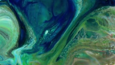 Soyut Renkli Sıvı Boya Akan Arkaplan Dokusunun Yakın Çekimi.