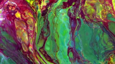 Soyut Renkli Sıvı Boya Akan Arkaplan Dokusunun Yakın Çekimi.