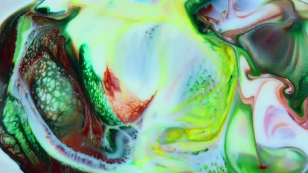 Esparcidores Texturas Explosivas Pintura Invertida Colorida Abstracta — Vídeos de Stock