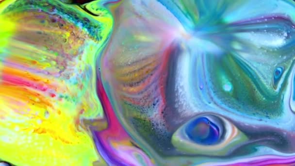 Abstrato Colorido Galáctico Sacral Ondas Líquidas Fundo Textura — Vídeo de Stock