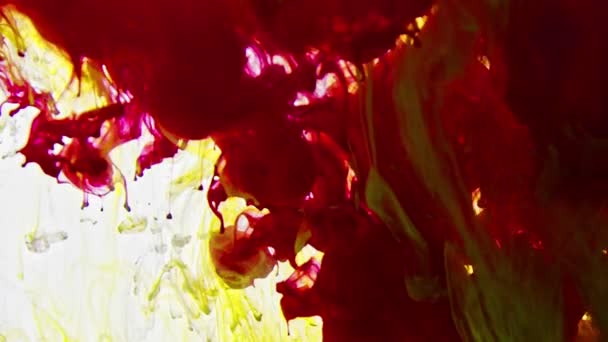Tinta Abstrata Espalhada Textura Água — Vídeo de Stock