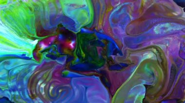 Soyut Renkli Sıvı Boya Arkaplanının Yakın Çekimi. 