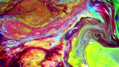 Soyut Renkli Sıvı Boya Arkaplanının Yakın Çekimi. 
