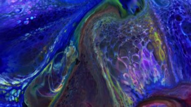 Soyut Renkli Sıvı Boya Arkaplanının Yakın Çekimi. 