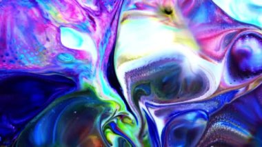 Soyut Renkli Sıvı Boya Arkaplanının Yakın Çekimi. 