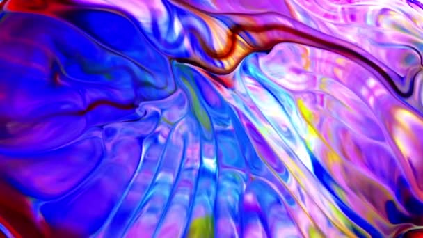 Abstrakte Bunte Galaktische Sacral Liquid Ink Waves Textur Hintergrund — Stockvideo