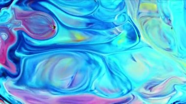 Ayrıntılı Yüzey Renkli Boya Dokusunda Soyut Organik Girdap Sonsuz Gerçeküstü Hipnotize