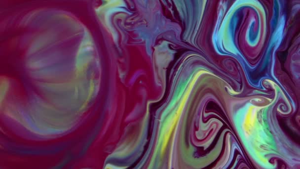 Resumen Colorido Galáctico Sacro Líquido Tinta Ondas Textura Fondo — Vídeo de stock