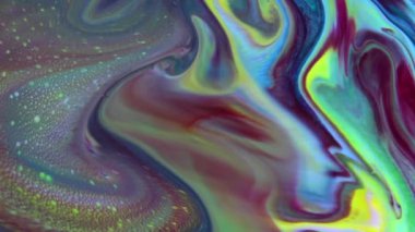 Soyut Renkli Sıvı Boya Arkaplanının Yakın Çekimi. 