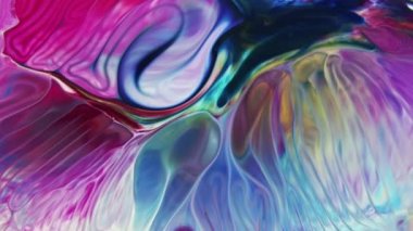 Soyut Renkli Sıvı Boya Arkaplanının Yakın Çekimi. 