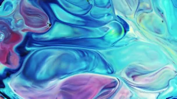 근접촬영 Abstract Colorful Fluid Paint Background Textured — 비디오