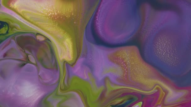 근접촬영 Abstract Colorful Fluid Paint Background Textured — 비디오