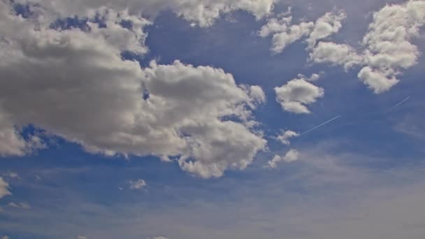 Limpo Claro Cumulus Chuva Nuvens Movimento — Vídeo de Stock