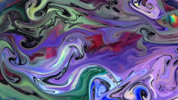 Rezumat Colorat Culoare Cerneală Lichid Exploda Difuzie Pshychedelic Vopsea Explozie — Videoclip de stoc