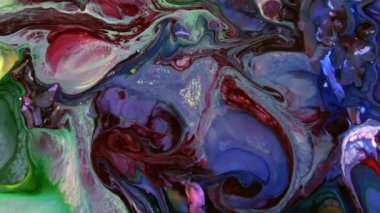 Soyut Renkli Mürekkep Sıvı Patlaması Pshychedelic Boya Patlaması Hareketi.