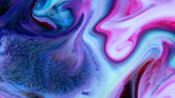 色彩艳丽的银河神圣液墨波纹背景 — 图库视频影像