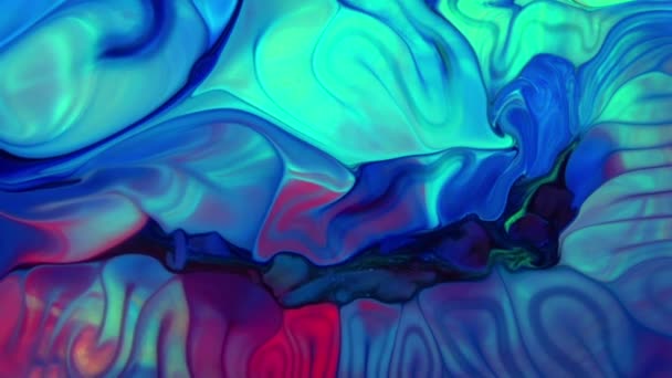 Resumen Colorido Galáctico Sacro Líquido Tinta Ondas Textura Fondo — Vídeos de Stock