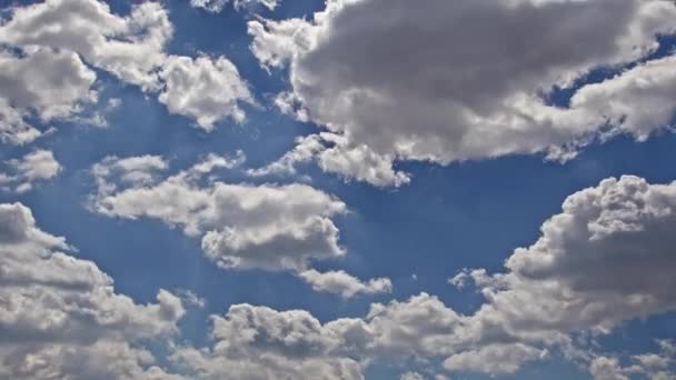 Lyse Kumulus Regnskyer Som Beveger Seg Himmelen – stockvideo