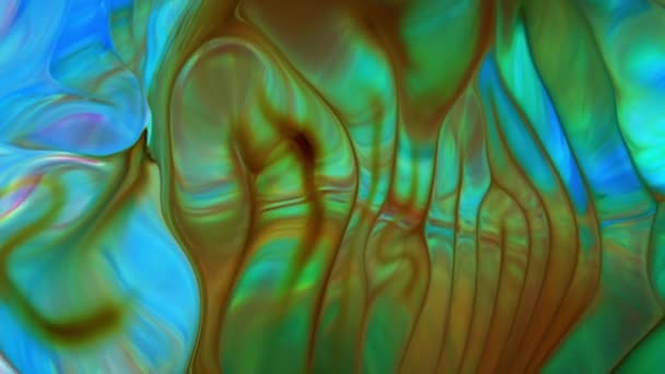 Абстрактная Красочная Галактическая Сакральная Жидкая Чернила Волны Текстуры Фон — стоковое видео