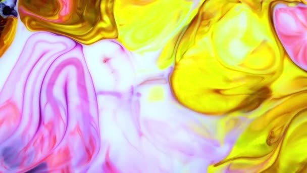 Abstrakte Bunte Galaktische Sacral Liquid Ink Waves Textur Hintergrund — Stockvideo