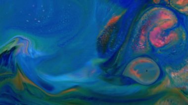 Soyut Organik Hipnotik Mürekkep Renkli Boya Yayılır.