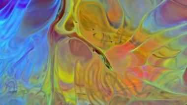 Soyut Organik Hipnotik Mürekkep Renkli Boya Yayılır.