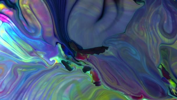 Rezumat Colorat Galactic Sacral Lichid Valuri Cerneală Textura Fundal — Videoclip de stoc