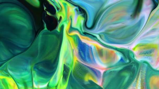 Abstrato Colorido Galáctico Sacral Líquido Tinta Ondas Textura Fundo — Vídeo de Stock